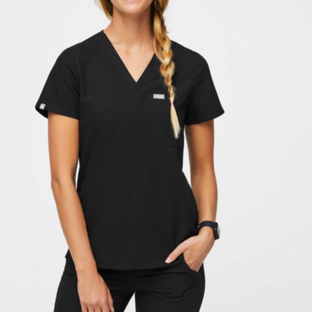 Like New Black Catarina Scrub Top Small